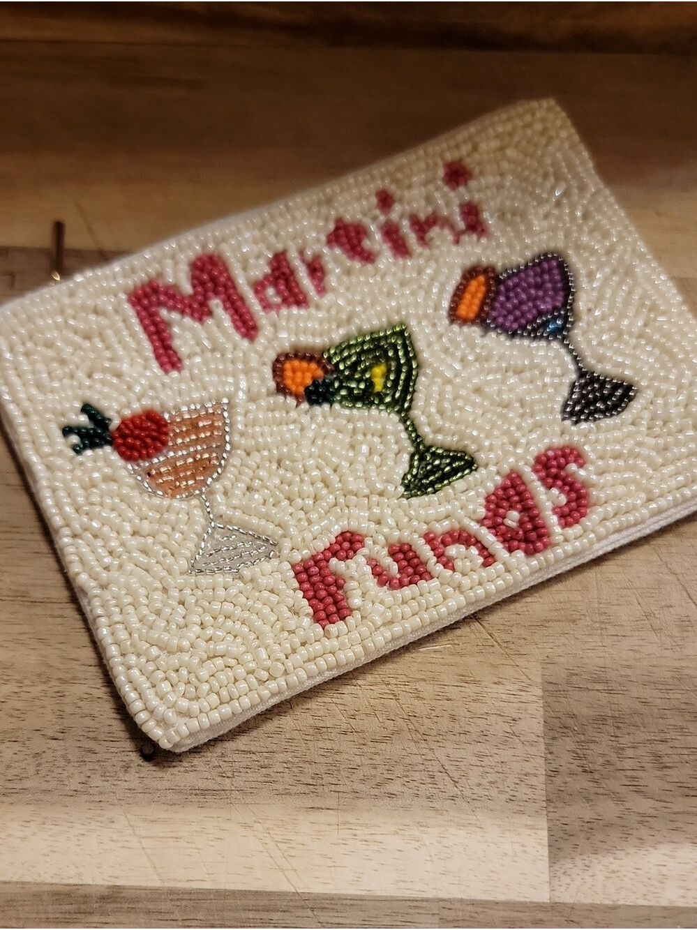 Martini Funds beaded coin purse - Picture 2 of 7